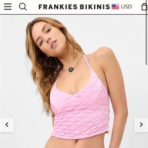 NWOT Frankies Bikinis Marlowe Halter Top
